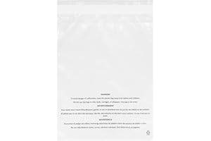 PolyPackers – 6inch x 9inch (200 Count) Self Seal Clear Poly Bags with Suffocation Warning – Permanent Adhesive – FBA Compliant for Packaging Clothes, Shirts and More - 1.5mil LDPE Plastic PP-200-6x9