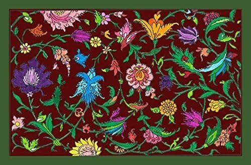 Adult Coloring Placemats -Wildflower Design Set of 4. Laminating Pouches, Practice Placemat and Storage Envelope Included