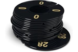 Discount Sizing Sets of Women's Clothing Round Rack Size Dividers (Sizes 0-28 Even) and Quantities Available … (45, Black with Gold Print)