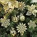 Sea Team Plastic Christmas Glitter Snowflake Ornaments Christmas Tree Decorations, 4-inch, Set of 36, Gold