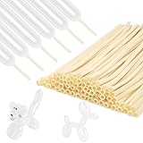 RUBFAC 100pcs Clear 260 Balloons Clear Long Skinny