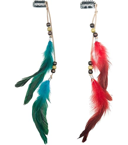Pinzas Para El Pelo Con Plumas Naturales | 6 Piezas Bohemias Para Disfraces, Fiestas Y Looks Especiales