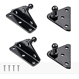 10MM Ball Stud Mounting Bracket for Gas Struts Lift Supports Shocks Spring Prop 4PCS, Black 4PCS, Black