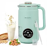 Nut Milk Maker,40oz Large Capacity Stainless Steel Automatic Soy Milk Machine for Homemade,Oat,Plant-Based Milk and Non-Dairy Beverages Almond Cow Milk Machine with Delay Start,Self Cleaning (Green)