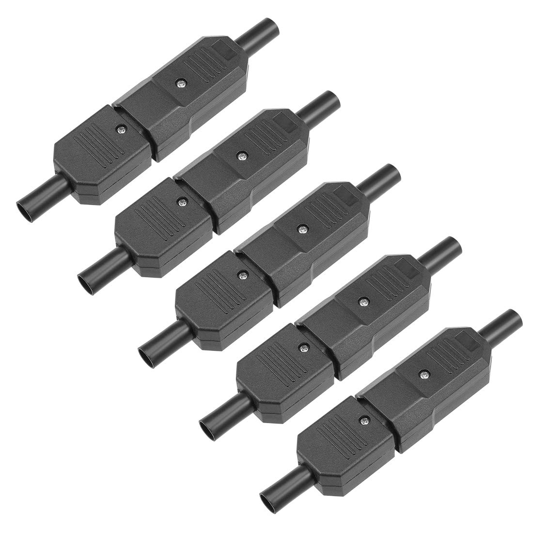 sourcing map IEC320 C14 Power Socket C13 Adapter Connector 10A 3Terminals Panel Mount 5 Pairs