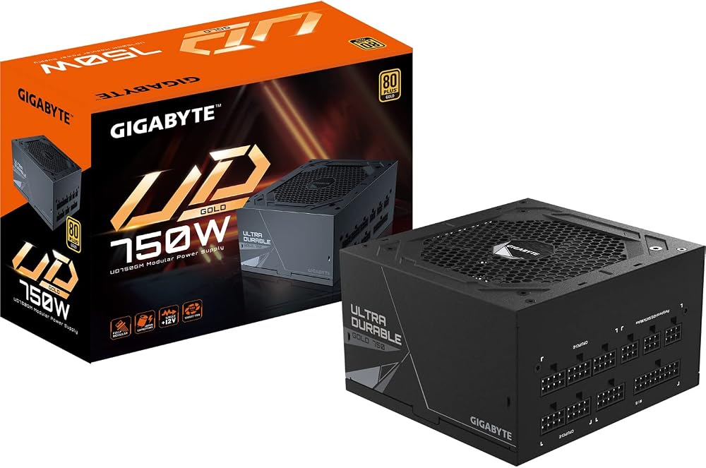 Gigabyte UD750GM 750W Power Supply 80+ Gold ATX 3.0 Fully Modular UK Plug