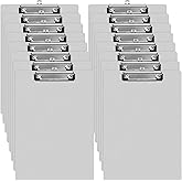 Epakh 16 Pieces Clipboard Bulks Metal Clipboard Aluminum Office Low Profile Clip Standard A4 Letter Size Metal Clip Board, Size 12.5 x 9 Inch