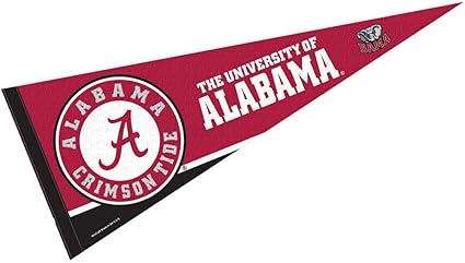 Amazon Com College Flags Banners Co Alabama Crimson Tide Pennant Full Size Felt Sports Outdoors
