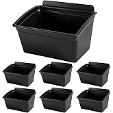 Acshio 6 Pack Slat Wall Bins, Plastic Slat Wall Hanging Accessories | Wall Mounted Slatwall Storage Bins for Storing Garage Accessories, Multiple Tool Organizer for Workshops, Retail Store