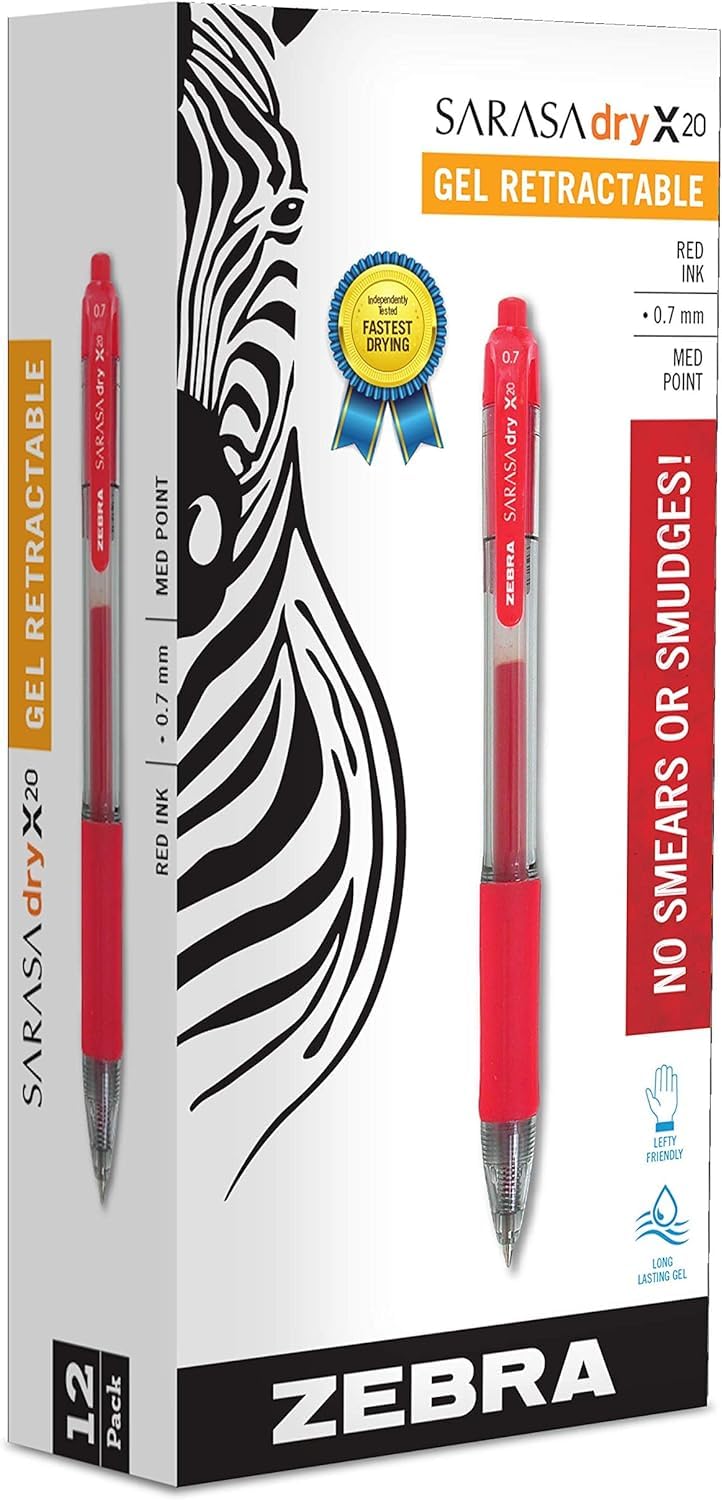 Zebra 46810 Sarasa gel ink jet scooter, black, medium, pack of 12 blue