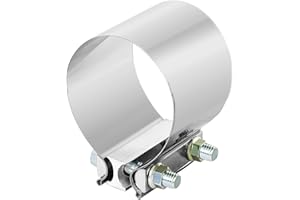 DOCAS 3.5 Inch 3.5" Butt Joint Exhaust Band Clamp Sleeve Stainless Steel 1pc