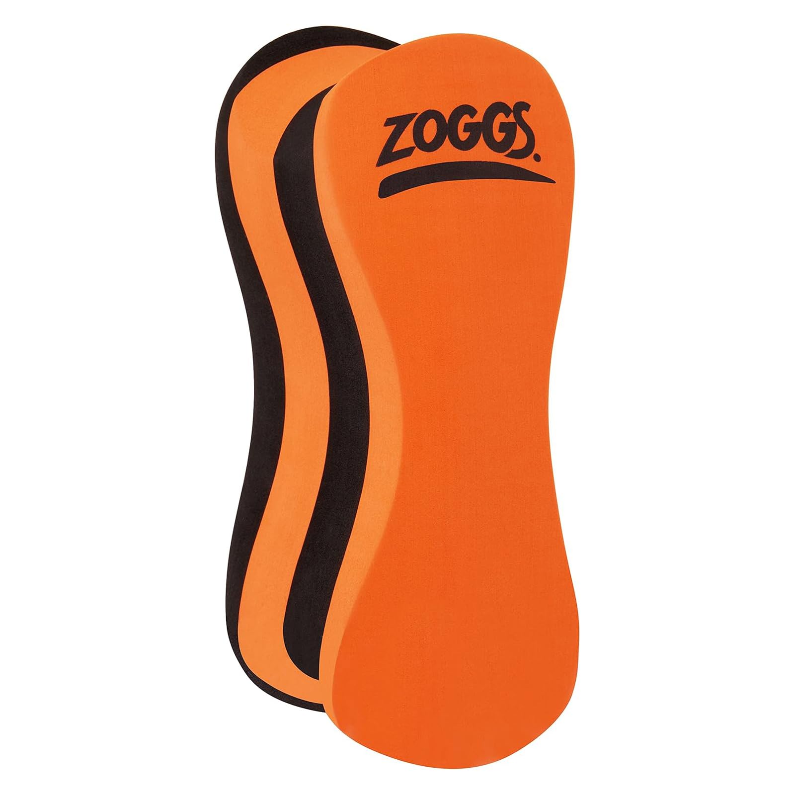 Zoggs Swimming Pull Buoy, Upper Body Swim Strength Trainer, EVA Foam Float, Black/Orange