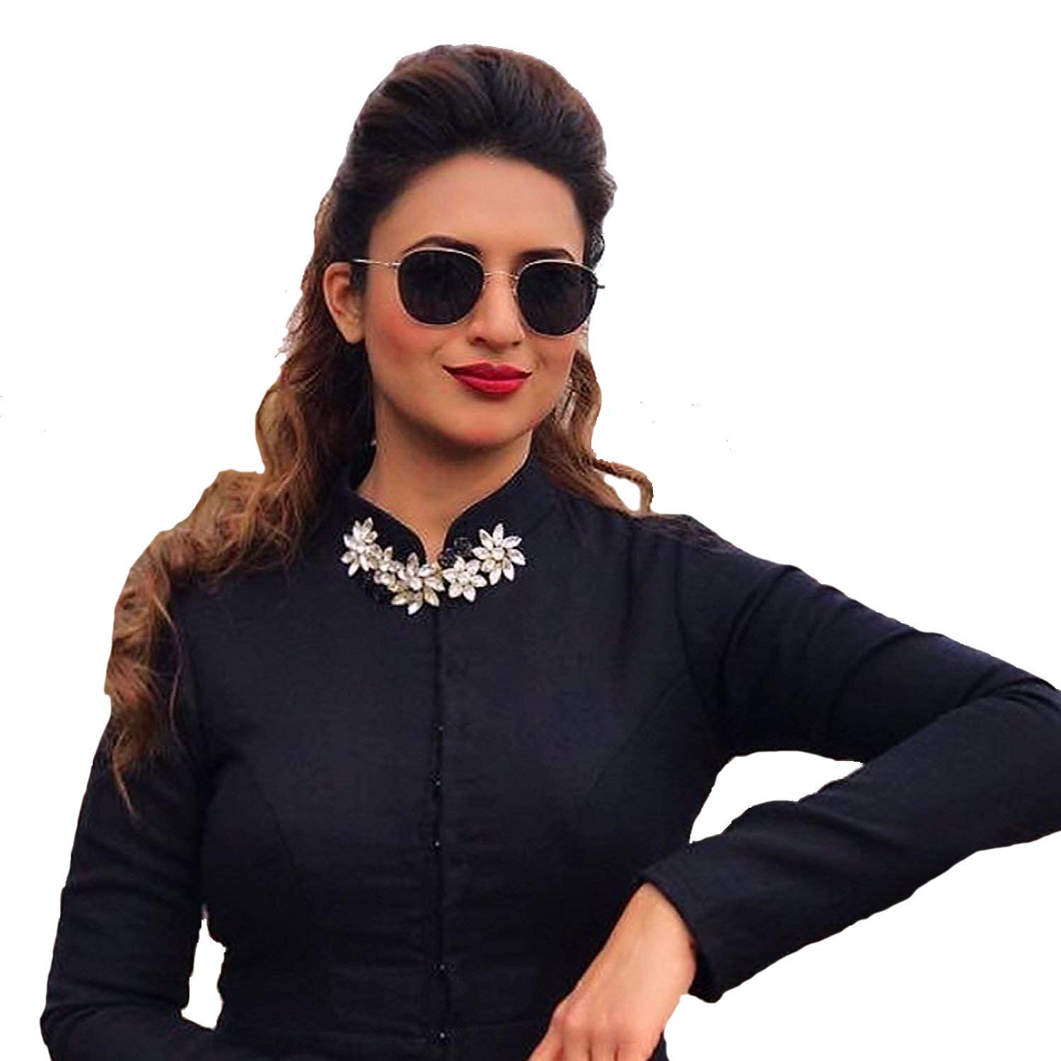 nirali fashion women's silk semi-stitched indo-western gown (multicolour, free size)