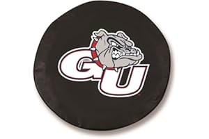 HOLLAND BAR STOOL CO. Gonzaga Tire Cover - Size I - (28"x8") on Black Vinyl