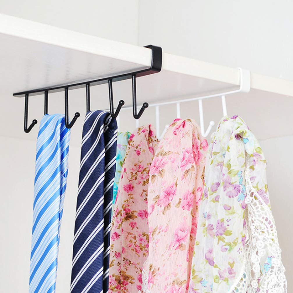 Cabilock 2 Piezas Armario Gancho Colgante Hierro 6 Gancho Soporte