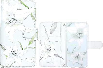 Amazon Co Jp スマホケース カバー 全機種対応 手帳型 Basio Kyv32 ブルーユリ柄 おしゃれ レトロ 花柄 パステルカラー カード収納 マグネット 家電 カメラ