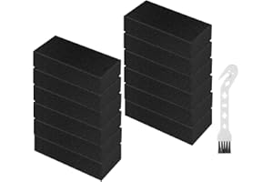 CLEANGELA 12 Pack EX201 Replacement Filter Compatible with Shark CarpetXpert EX201 EX150 EX150C EX200 EX200C EX300 Upright Deep Carpet Cleaners - 12-Pcs Filter Sponges and 1 Cleaning Tool