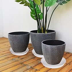 Bleuhome 4 Pack of 17 inch Plant Saucer, 2.3" Depth