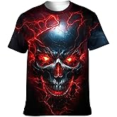 Imcanpen Men's Skull Graphic T-Shirt Summer Short Sleeve Tops