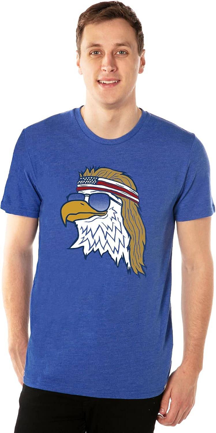 Funny Men's Animal Themed Patriotic Graphic Tees for 4th of July and Summer: Clothing