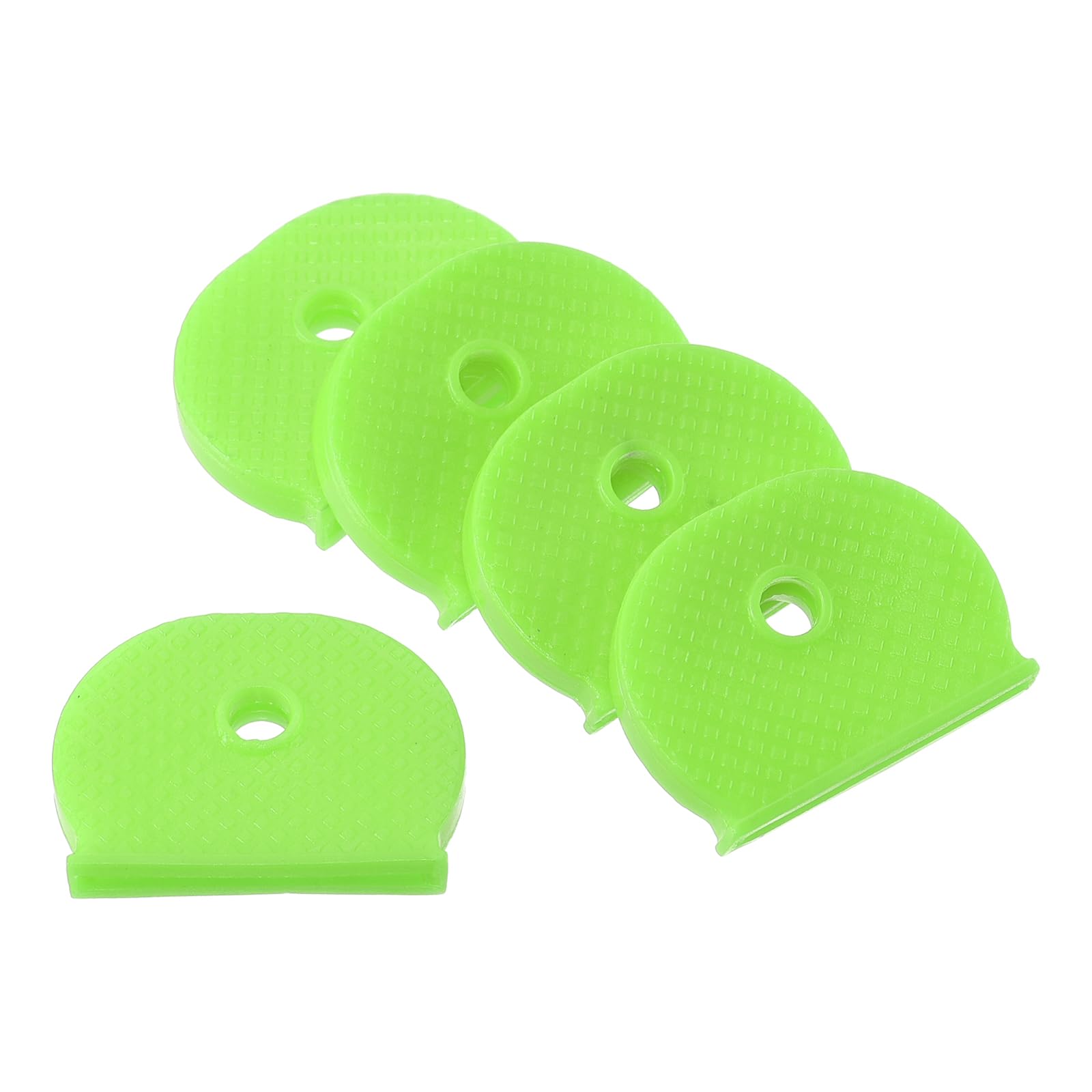 PATIKIL Key Cap Cover, 20 Pack Keys Identifiers Covers Coding Tags Marker Semicircle Silicone Sleeve for Office House Apartment, Bright Green