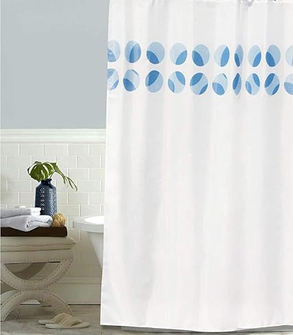 Amazon Com Iyayoo Blue Shower Curtain Stall Fabric Plastic