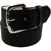 Men's Heavy Duty Leather Belt Anca de Potro 1 3/4" Wide Black Cinto Fino