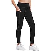 Ewedoos Girl's Athletic Leggings with Pockets Kids Yoga Pants Leggings for Girls Active Running Dance Tights
