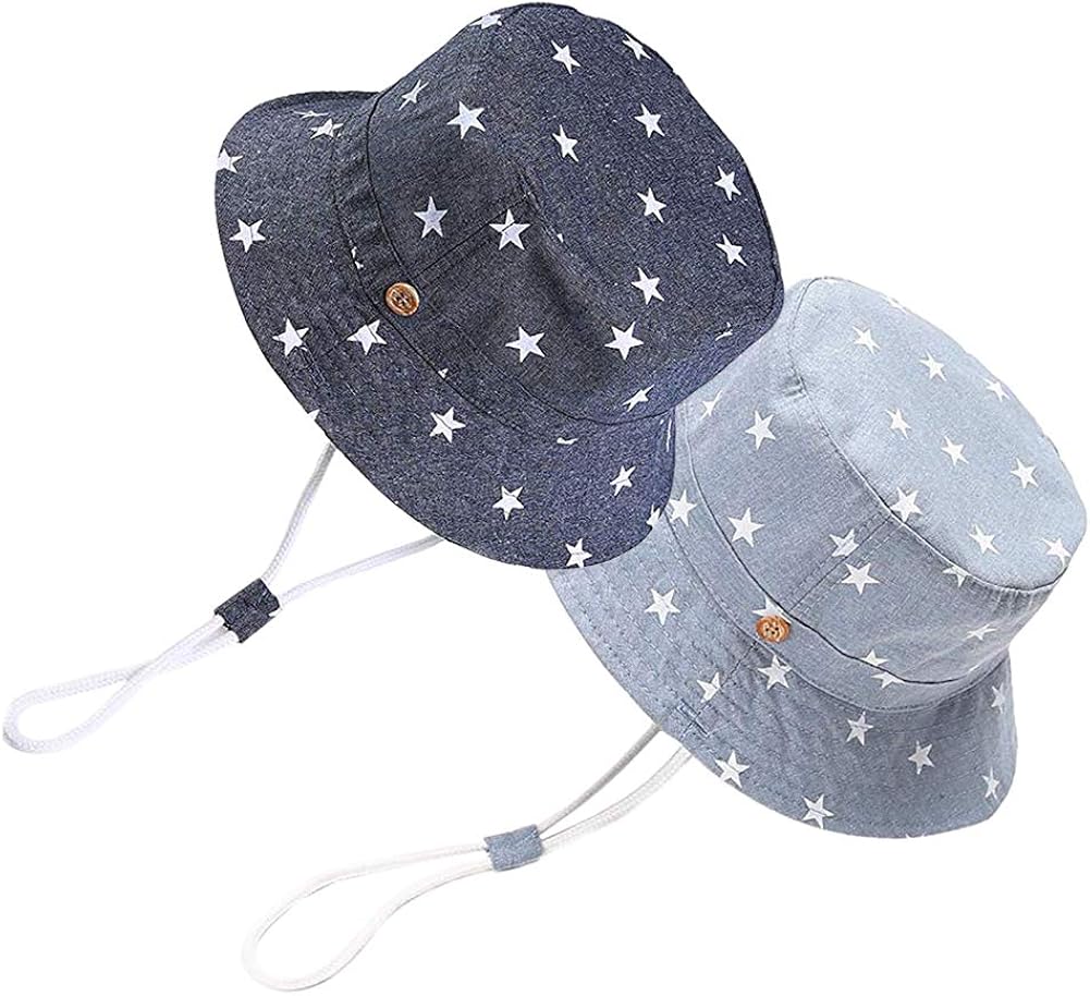 Guozyun Baby Boys Sun Protection Hat Bucket Caps Summer Play Hat for 6