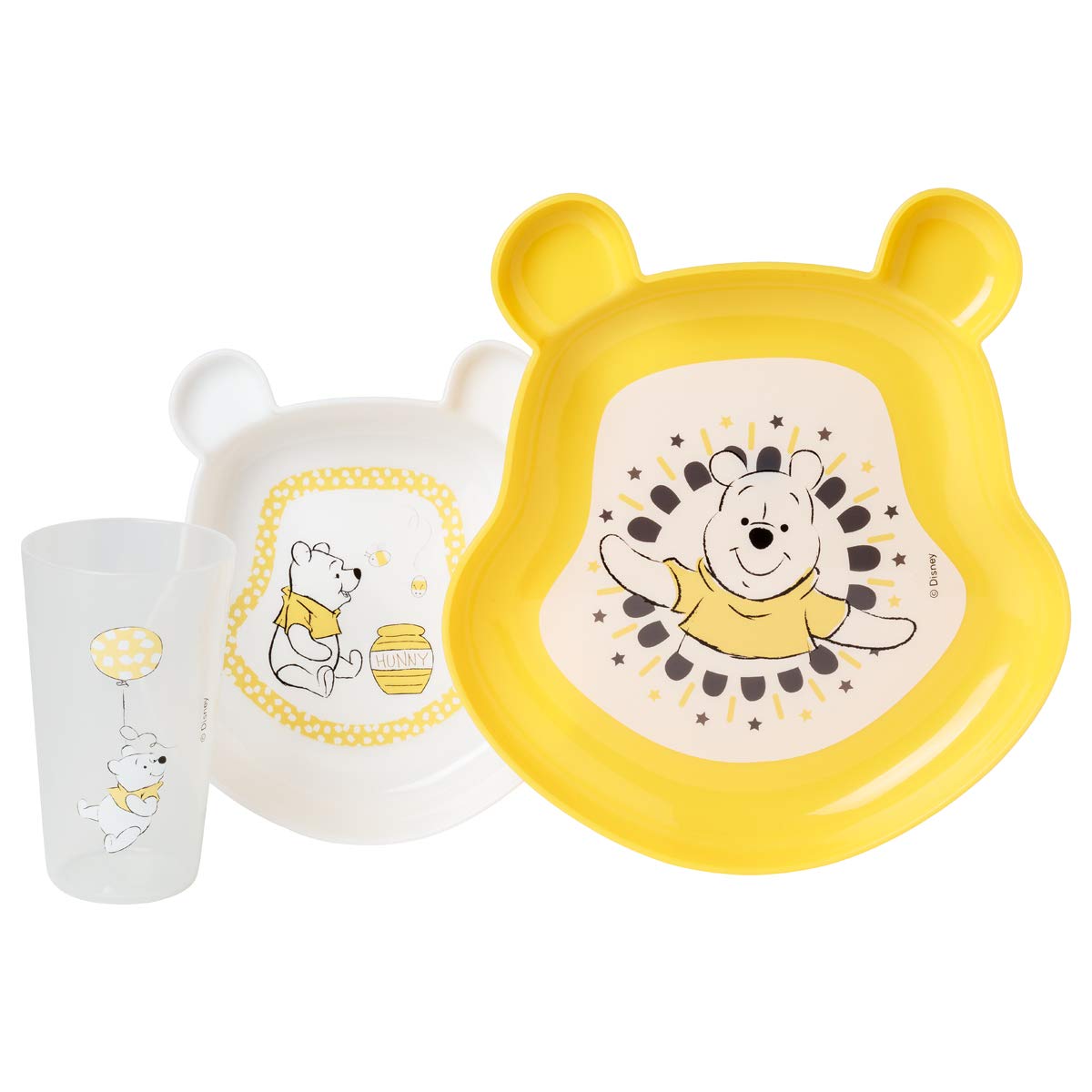BabyCalin ZEN226903 Mittagsset, Winnie Hunnen, 3er Set, Mehrfarbig, 3 Stück