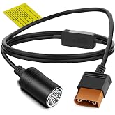 TAIFU 12V SDC to Car Charger Plug Power Cable Replacement for DJI Power 2000/1000V2/1000/500 Portable Power Station Cigarette Lighter Plug 1024Wh / 2048Wh Solar Generator Power Cord