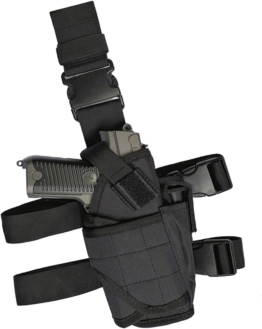 GHFY Tactical Drop Leg Holster, Thigh Pistol Gun Holster, Right Hand Adjustable