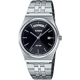Casio MTP-B146D-1AV Men's Vintage Stainless Steel Black Dial Day Date Analog Watch