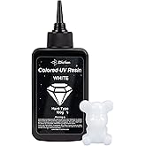 JDiction UV Resin White, 100g Colored UV Resin Kit for Jewelry Making | Low Odor Hard Resin with Glossy Non-Sticky Finish and Yellow Resistance for Colored Casting, Coating, Crafts and Decoration