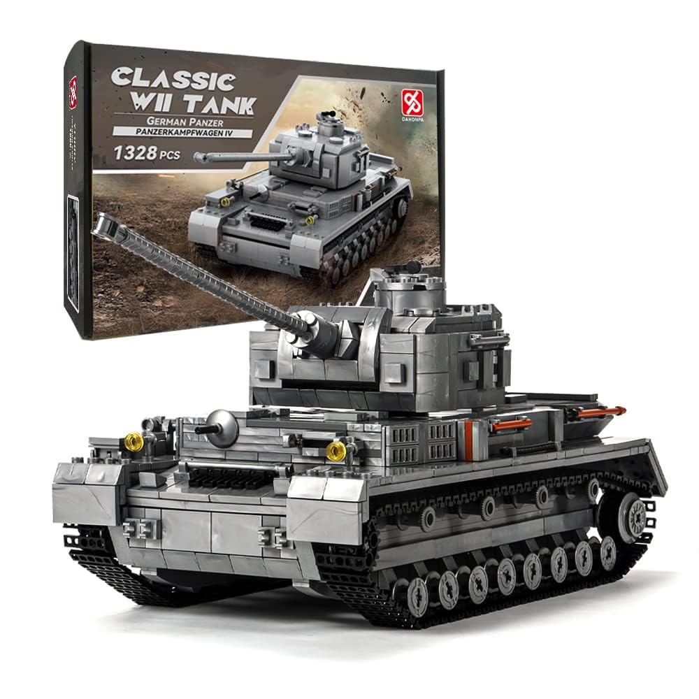 XIYI Panzer-Ⅳ Tank Army Building Block(1328 PCS),WW2 Military Historical Collection Model with Soldier Figures,Toys Gifts for Kid and Adult.