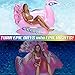 Aqua Oversized 6 Foot, Princess Peacock, 4 Mode, 16-Color LED Light-Up, Ride On, Inflatable Pool Float Lounge