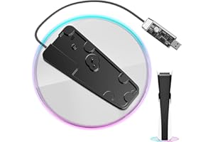 XIONZIJA PS5 Vertical Stand with RGB,Applicable to All Models of PS5, Drive Disc Console Base Accessory