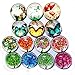 Koolemon 14pcs Crystal Glass Refrigerator Magnets Fridge Magnets Funny Magnets for Refrigerator Office Cabinets Whiteboards,Tree+Butterfly