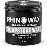 Rhino Wax Soapstone Wax 8 oz for Countertops, Slate &amp; Concrete Sealer | Seal and protect soapstone countertops, slate and concrete with food-safe wax for a smooth, non-greasy finish.