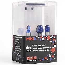 MNA Core Box Router Bit 4 Pcs Set, 1/4 Inch