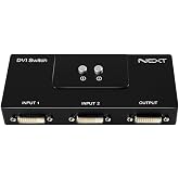 DVI 2 Port Manual Switch Box Monitor Single Mode 1920x1080 2:1