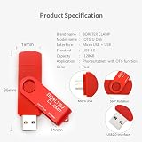 BORLTER CLAMP 128GB OTG USB Flash Drive Dual Micro USB for Android Phone Tablet view 6