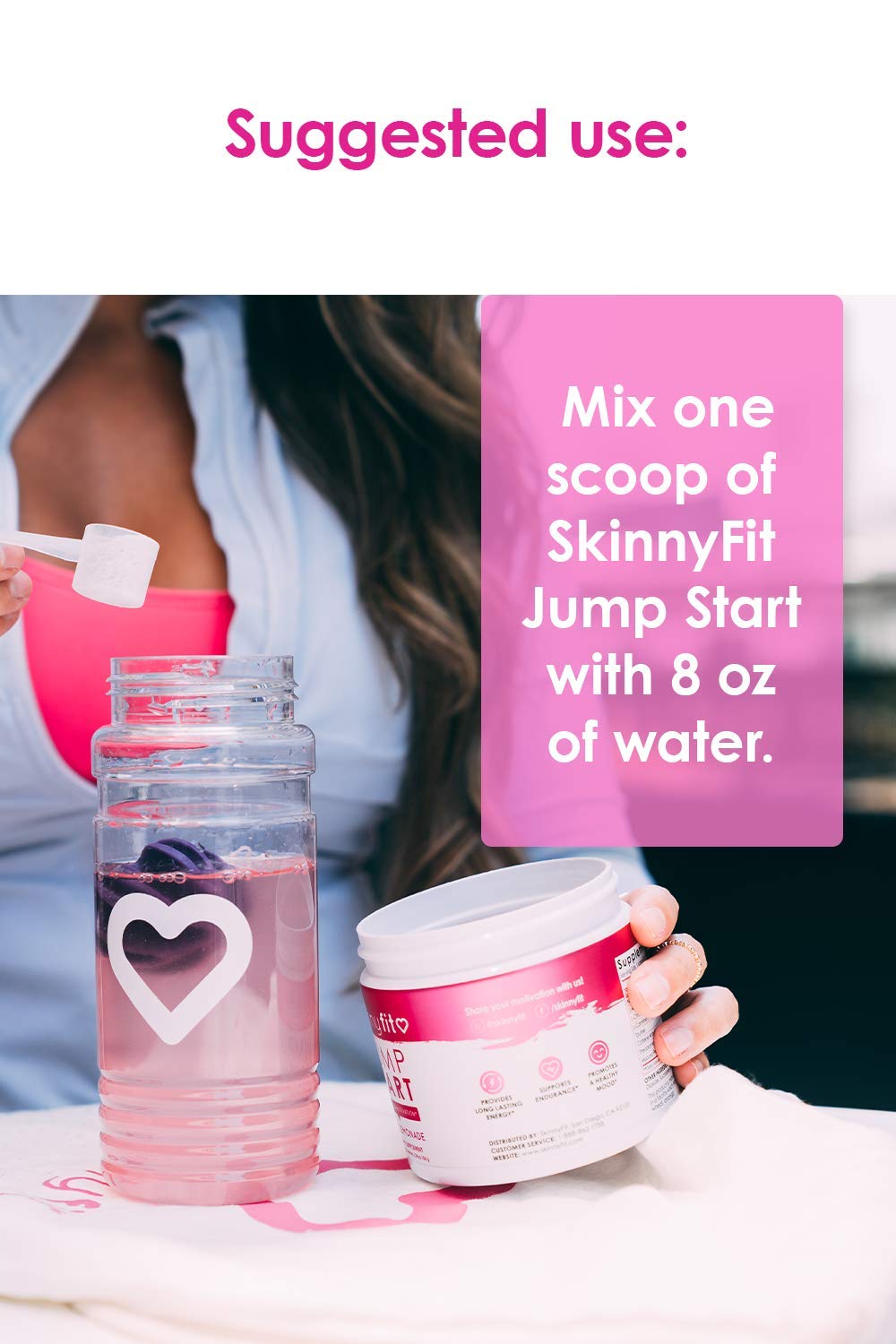 SkinnyFit Jump Start Pre Workout Supplement for Women 30 Servings