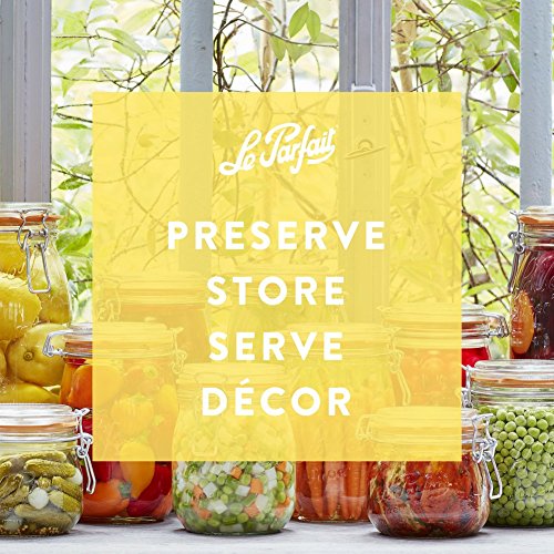 8 Le Parfait Super Jars - Wide Mouth French Glass Preserving Jars - Zero Waste Packaging (8, 250ml - 8oz - Half Pint) - Thumbnail 4