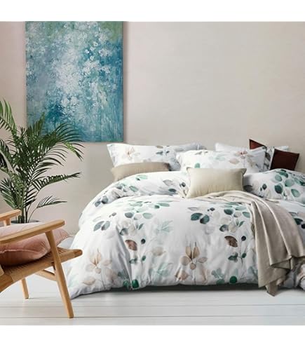 Parure De Lit 1000 Fils Coton égyptien - Split King Blanc Uni - 5 Pièces