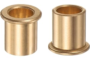 HARFINGTON 2pcs Flange Bearing Sleeve 12mm Bore 16mm OD 20mm Length 2mm Flange Thickness Bronze Bushing Self Lubricating Bushings Sleeve for Industrial Equipment