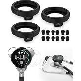 Protection Kit for Eko Core 500 Digital Stethoscope, 3 Tempered Glass Screen Protectors, 3 Silicone Protective Covers, 12 Replacement Ear Tips, Stethoscope Accessories for Eko Core 500 Daily Use