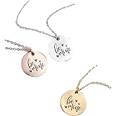 Custom Be Mine Coin Necklace for Mom, Mothers Day Necklace Gift, Stainless Steel Necklace, Grandma Necklace, Engraved Jewelry, Rose Gold Personalized Necklace, Mothers Day Gift Personalized