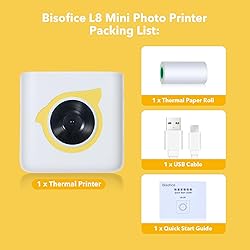 Bisofice Pocket Printer Wireless Bluetooth Thermal