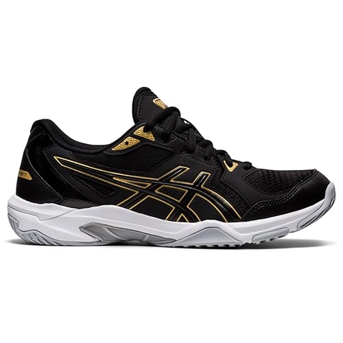 ASICS Men's Gel-Rocket 10 Indoor Court Shoes, 9, Black/Pure Gold